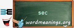 WordMeaning blackboard for sec